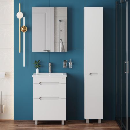 Пенал Onika Айленд 30 напольный, белый