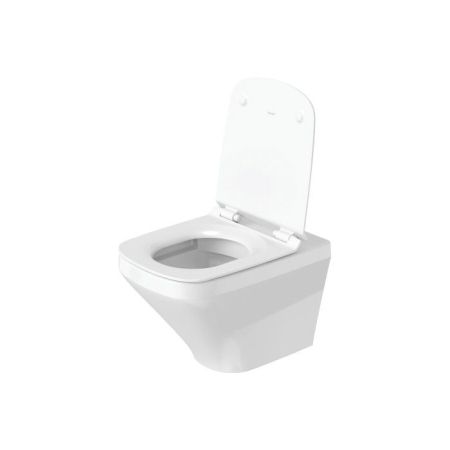 Сиденье для унитаза, Duravit, Durastyle, с крышкой, ширина, мм-370, глубина, мм-415, высота, мм-15, тип шарниров-SoftClose, материал шарниров-нержавеющая сталь, цвет шарниров-хром, цвет-белый, артикул 0063790000