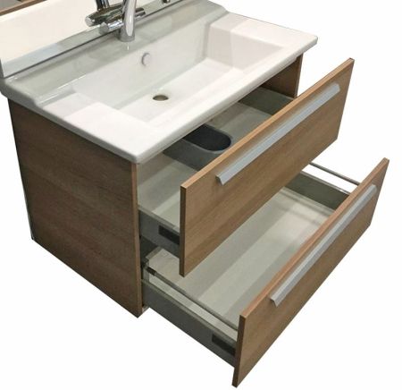 Тумба под раковину Jacob Delafon Struktura 57 EB1276-E13 подвесная Розовое дерево, артикул EB1276-E13