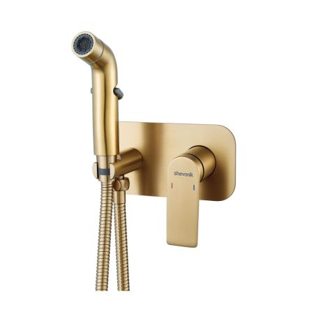Гигиенический душ со смесителем Shevanik S4105G, золотой сатин, артикул S4105G