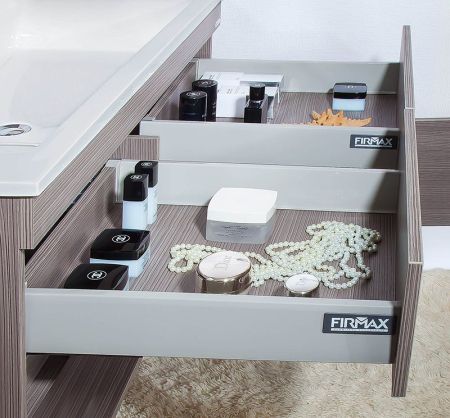 Тумба под раковину Бриклаер Мадрид 110 подвесная светлая лиственница