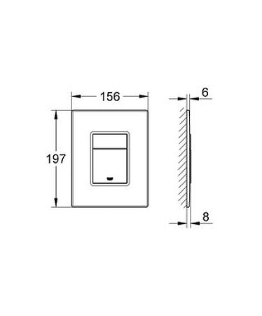 Клавиша смыва Grohe Skate Cosmopolitan 38914XN0 Черная Хром, артикул 38914XN0