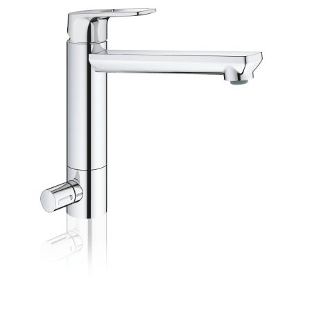 Смеситель для кухни GROHE BauLoop с запорным вентилем, средний излив, хром (31713000)