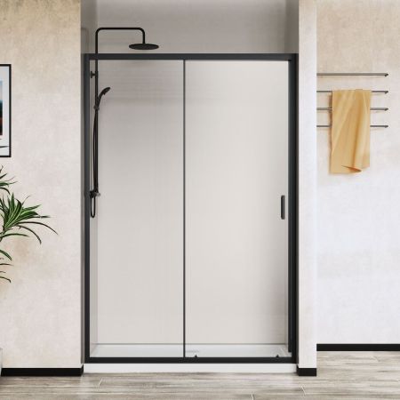 Душевые двери Vincea Душевая дверь City VDS-5CT120CLB, 1200, черный, стекло прозрачное,, артикул VDS-5CT120CLB