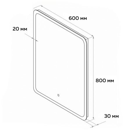 Зеркало Maretti Ritta RI146080K13EL 60x80 см, артикул RI146080K13EL