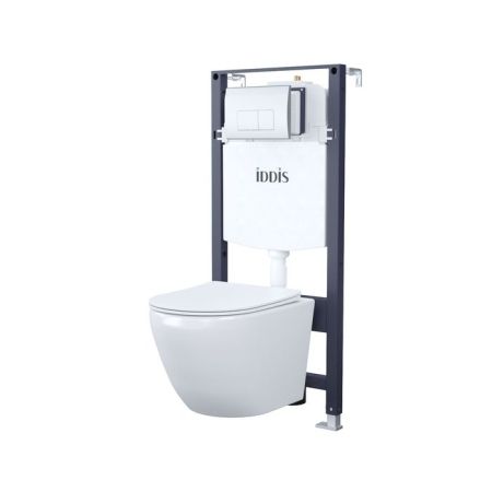 Комплект 3в1: подвесной унитаз, инсталляция и клавиша смыва IDDIS Basic (BASB010i73), артикул BASB010i73