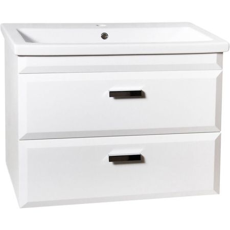 Тумба под раковину Style Line Лотос 80 Люкс Plus подвесная Белая, артикул СС-00000366