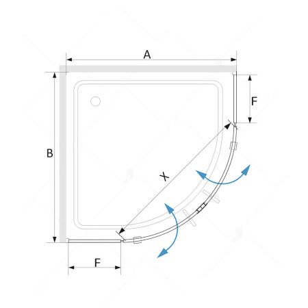 Душевой уголок RGW SV-53 (1000x1000, Прозрачное)