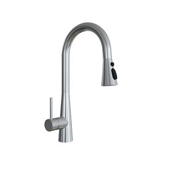 Смеситель для кухни с выдвижным изливом Florentina ВИТА ПРО 313.34Н.1213.900, нержавеющая сталь