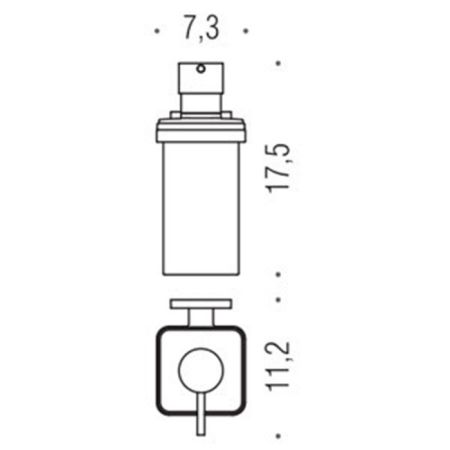 Colombo Basic Q Дозатор для жидкого мыла, настенный, цвет: чёрный матовый/матовое стекло, артикул B9337.NM-VAN