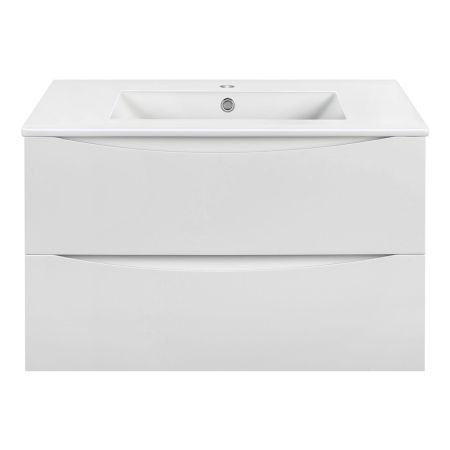 База под керамическую раковину Mia 800 подвесная, 2 выкатных ящика soft close, G.White, артикул VMC-2MC800GW