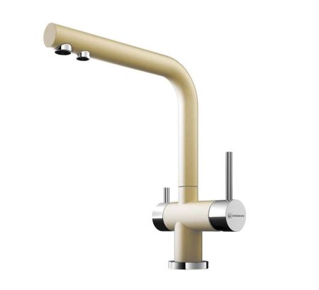 Смеситель для кухни, OMOIKIRI, Nagano, тип открывания воды-однорычажный, тип регулирования воды-керамический картридж, монтаж-на раковину/столешницу, отверстия для монтажа-1, высота, мм-294, вынос излива, мм-206, тип излива-поворотный, тип подводки-гибкая