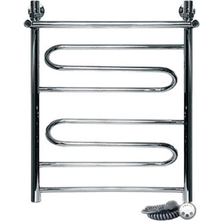 Электрический полотенцесушитель Ника Curve ЛZ/ВП 50x40 с полкой Хром, артикул Электрический ЛZ/ВП 50x40 см