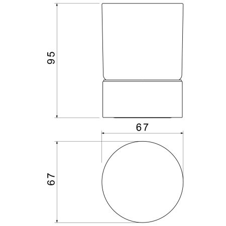 Стакан настольный для зубных щеток Timo Saona 13231/03 черный, артикул 13231/03