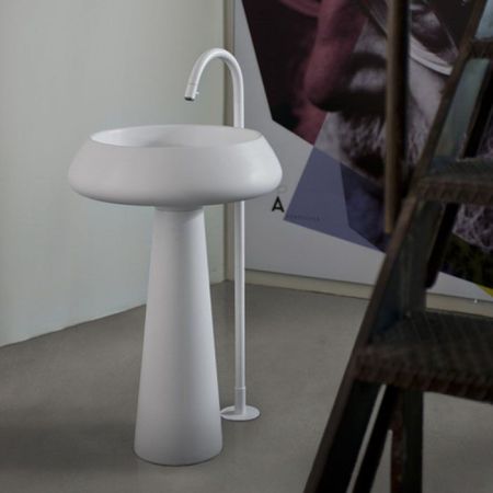 Agape Bjhon 2 Напольная раковина 54.5х54.5х90 см, цвет: белая, артикул ACER1082MZ *0