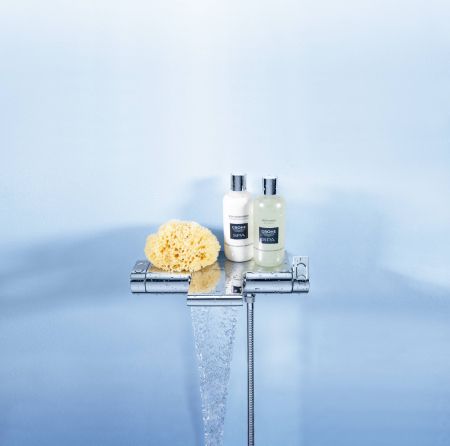 Термостатический смеситель для ванны GROHE Grohtherm 2000 NEW с полочкой, хром (34464001), артикул 34464001