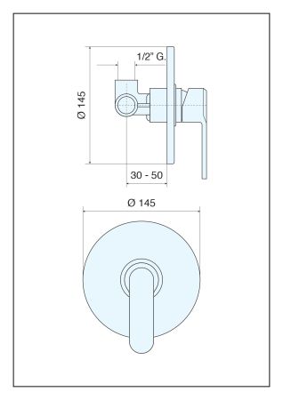 Emmevi Nefer, встраиваемый смеситель для душа, цвет черный матовый, артикул 77009NEO