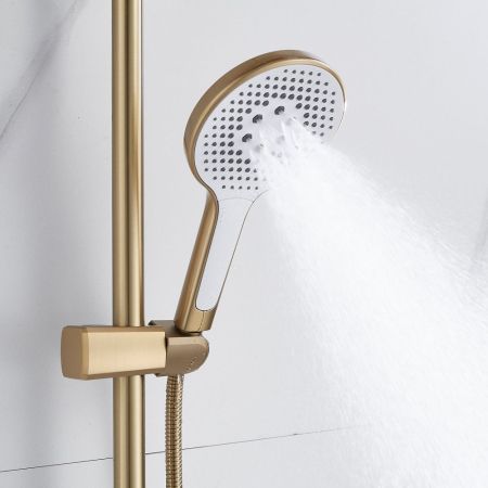 Душевая система Rose R3936G, золотой сатин, артикул R3936G