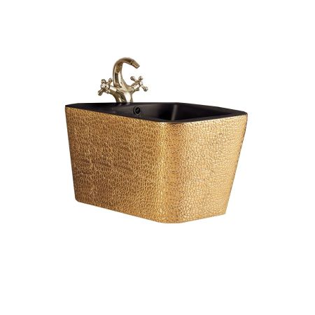 Подвесное биде Q-Line VB1-12G1B, цвет золото/черный, артикул VB1-12G1B