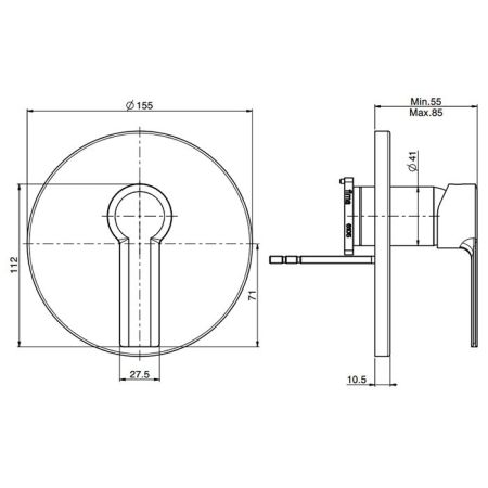 Fima Carlo Frattini Mast Смеситель для душа, встраиваемый, цвет: золото, артикул F3139X1OR