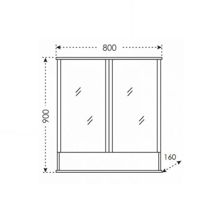 Зеркальный шкаф Санта Вегас 80 см 700180