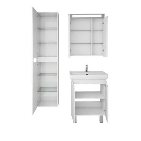 Тумба с раковиной подвесная Dreja Q Plus (D) 70 см, белый, артикул 99-1005-com