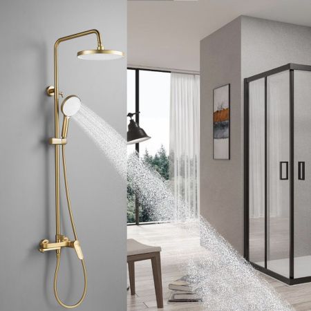 Душевая система Shevanik S4336G, золотой сатин, артикул S4336G