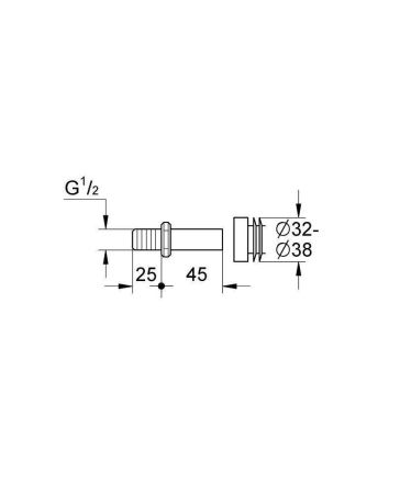 Наливной гарнитур для писсуара GROHE (37044000), артикул 37044000