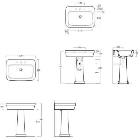 SIMAS Evolution Пьедестал для раковины EVO011bi, EVO012bi, цвет белый, артикул EVO03bi