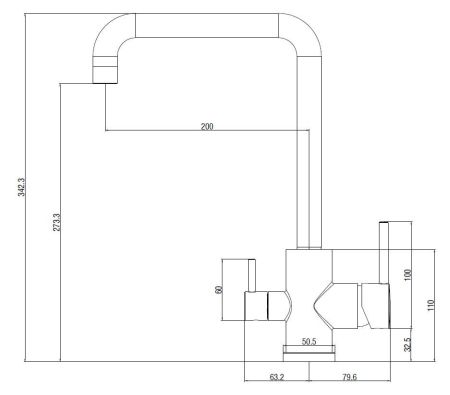 Смеситель для кухни, с подключением к фильтру, артикул: FW519, артикул FW519