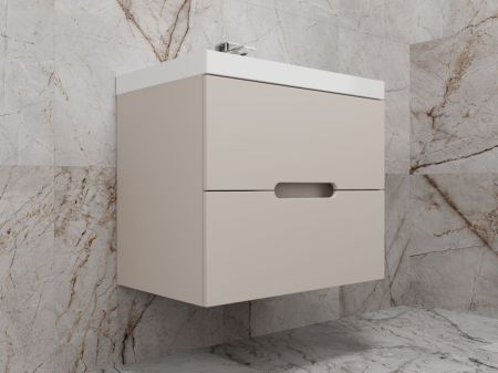 Тумба подвесная "Матис 70", Classic 70, (2 ящика), КРЕМ, ЭМАЛЬ, артикул ЛС-00002309