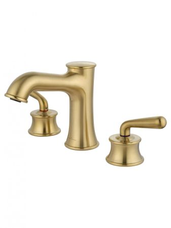 Смеситель для раковины на 3 отверстия WONZON & WOGHAND STEAM, Брашированное золото (WW-88159008-BG), артикул WW-88159008-BG