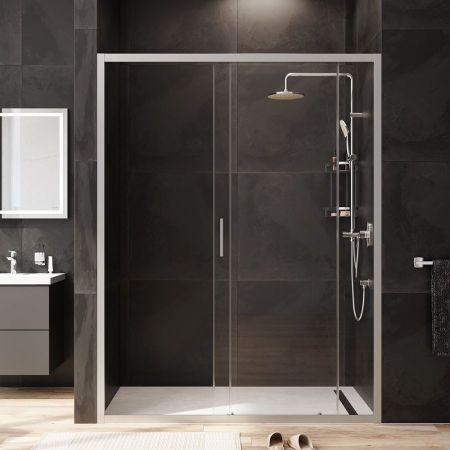W90G-150-1-195MT Gem Solo Дверь душевая 150х195, стекло прозрачное, профиль матовый хром, артикул W90G-150-1-195MT