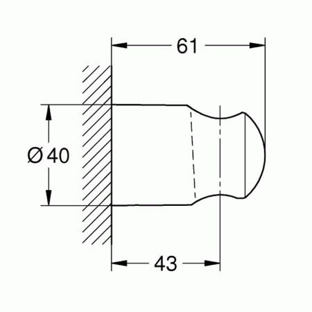 Держатель ручного душа фиксированный GROHE 28605001