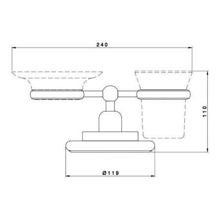 Nicolazzi Liberty Держатель для стакана и мыльницы, цвет: золото, артикул 1094GO16