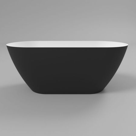 Ванна WHITECROSS Coral A 165x75 (черный/белый мат) иск. камень, артикул 0213.165075.20100