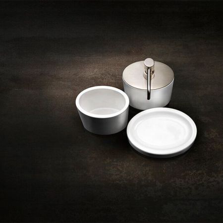 GESSI OVALE Мыльница настольная, белая, основание хром, артикул 25327#031