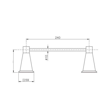 Nicolazzi Vincent Полотенцедержатель 24 см, цвет: золото, артикул 1083GO