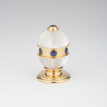 THG AMBOISE LAPIS LAZULI Вентиль смесителя для раковины, вставки лазурит, цвет полированное золото