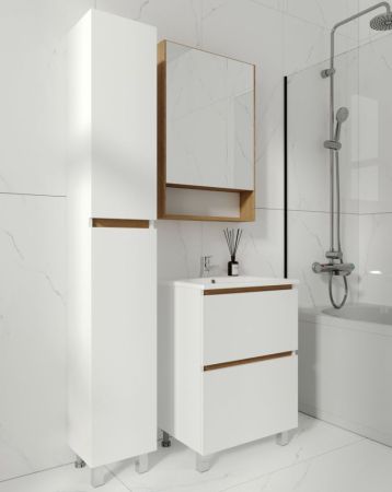 Зеркальный Шкаф VIANT  "Мальта" 50 правый/левый без света  134х500х850 (VMAL50-ZSH), артикул VMAL50-ZSH