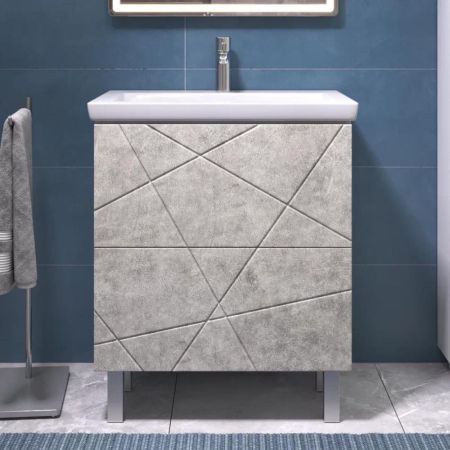 Тумба под раковину напольная VIGO Geometry 016 бетон, 70 см, артикул 016 бетон