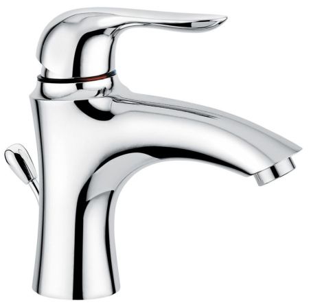 Emmevi Neco, однорычажный смеситель для раковины с донным клапаном, цвет хром, артикул 91003/CR