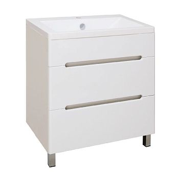 Тумба Runo Парма 75 напольная 2 ящика под умывальник УТ000001838 (Omega 75) (00000001141)
