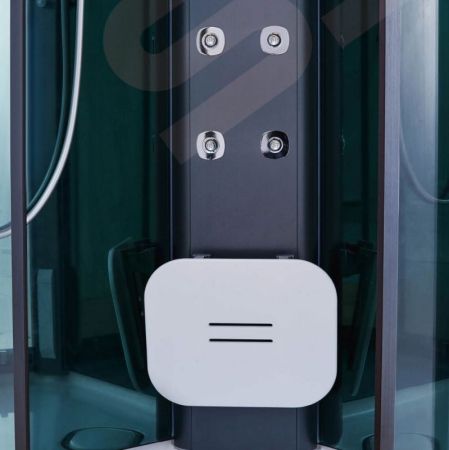 Душевая кабина SSWW BU601 90х90 с баней профиль Голубой сапфир матовый задняя стенка зеркальная