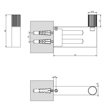 GESSI HABITO RIGATO Крючок, цвет Copper Brushed PVD, артикул 70523#708
