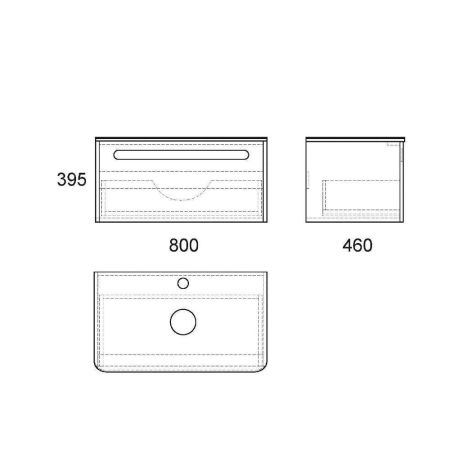 Тумба Als 80, 1 ящик, белая, артикул OW09.01.00