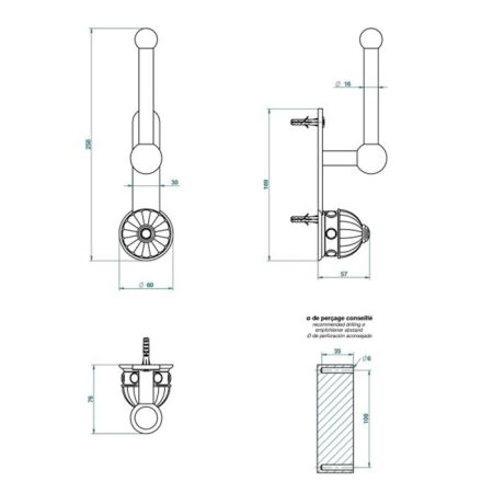 THG Amboise Malachite Держатель туалетной бумаги, подвесной, цвет: золото, артикул A1J-F01-542