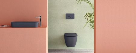 Унитаз Creavit Free FE322-11AM00E-0000 подвесной Антрацит без сиденья, артикул FE322-11AM00E-0000