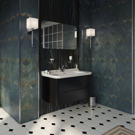 Kerasan Waldorf Раковина керамическая 100х55см, c 1 отверстием под смеситель, белая, цвет заглушки - хром, артикул 4142K1bi/cr*1