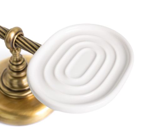 Stil Haus Giunone, настольные керамические мыльница + стакан, цвет бронза, артикул G15М(25)